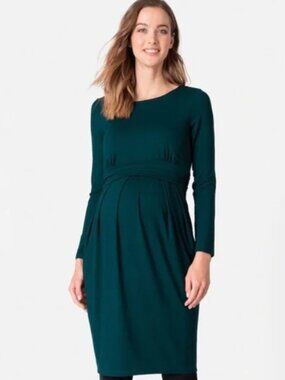Dark Green Maternity and Nursing Dress - Size 12